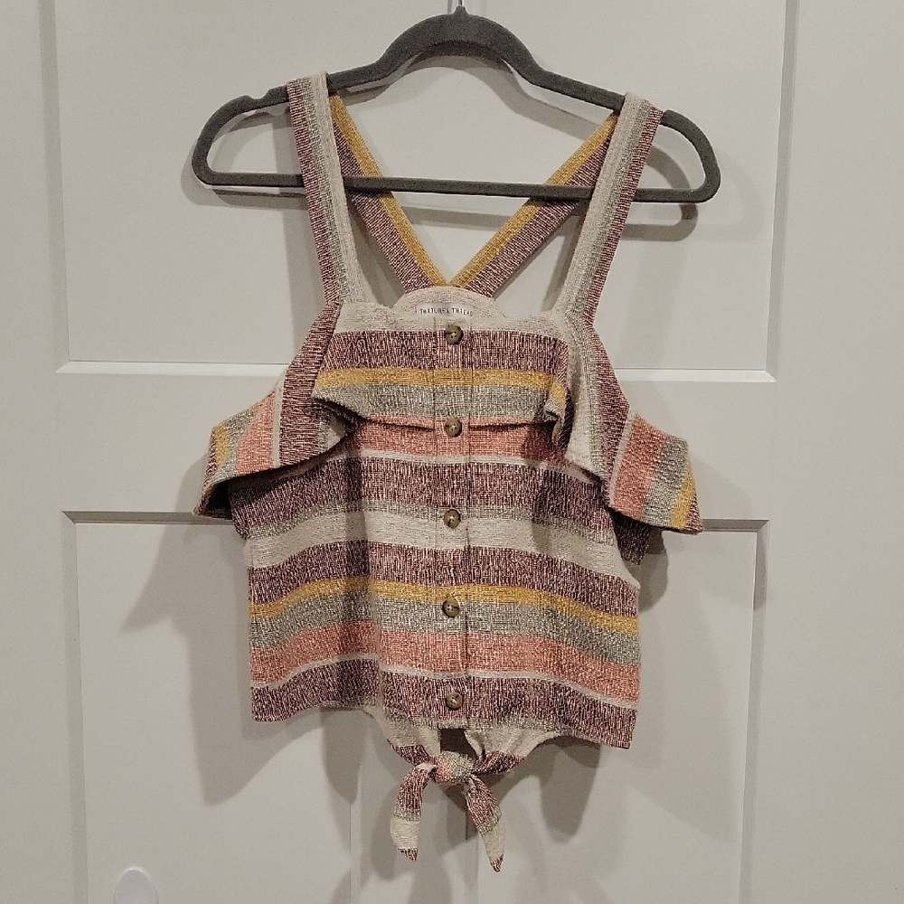 Texture & Thread Madewell Multicolor Striped Button-Down Top